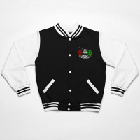 Merry Christmas Buffalo Plaid Shirt Red White Green Dog Paws Long Slee Bomber Jacket | Artistshot