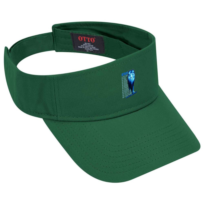 Jesus Is My God King My Lord My Savior Blue Lion Christian Graphic Visor hat by Aria-Proctor | Artistshot