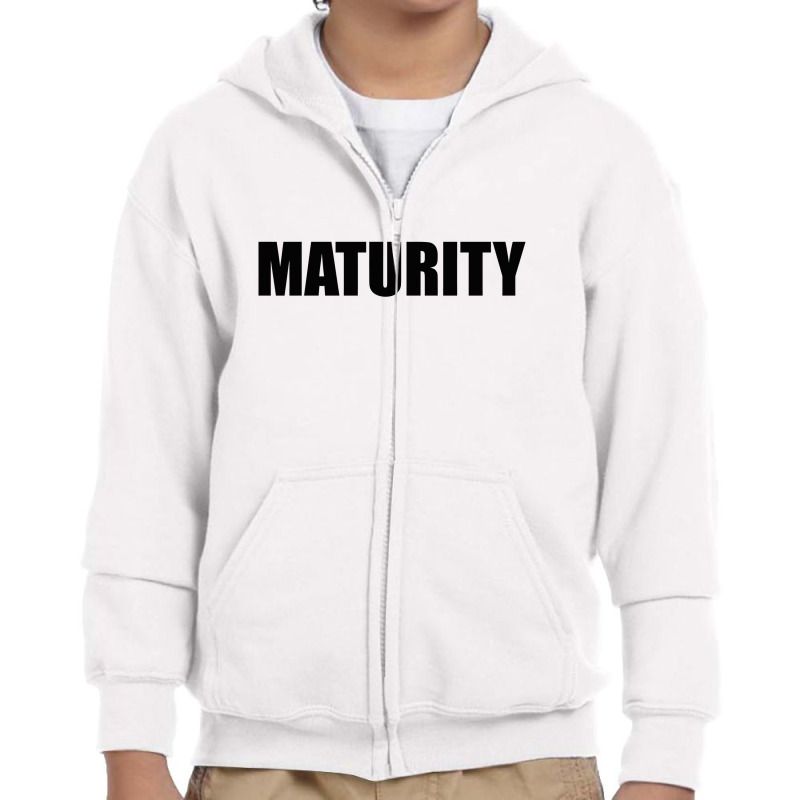 Maturity Premium T Shirt Youth Zipper Hoodie by ARTWOMAN | Artistshot