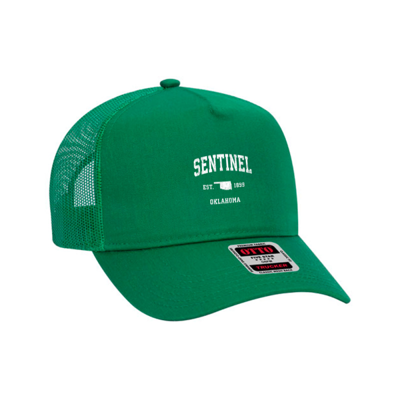 Sentinel Oklahoma Ok Vintage Athletic Sports Design T Shirt Mesh Back Trucker Hat | Artistshot