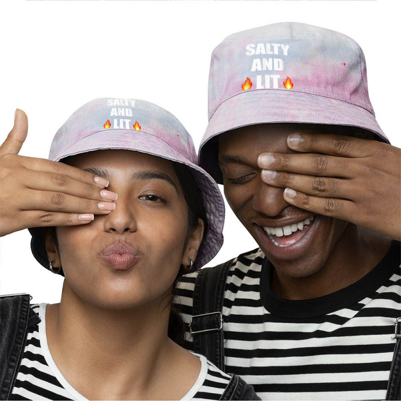 Salty And Lit T Shirt Christian Bold Faith Hope Joy Tee Tie Dyed Bucket Hat | Artistshot