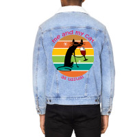 Funny Cat Unisex Sherpa-lined Denim Jacket | Artistshot