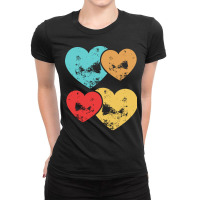 Funny Valentine Day Gift T  Shirt Vintage Heart Cool Retro Valentine D Ladies Fitted T-shirt | Artistshot