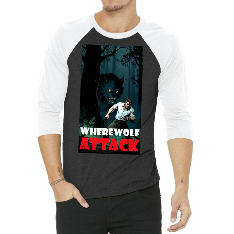 Wherewolf Attack 3/4 Sleeve Shirt by DTFDOT | Artistshot