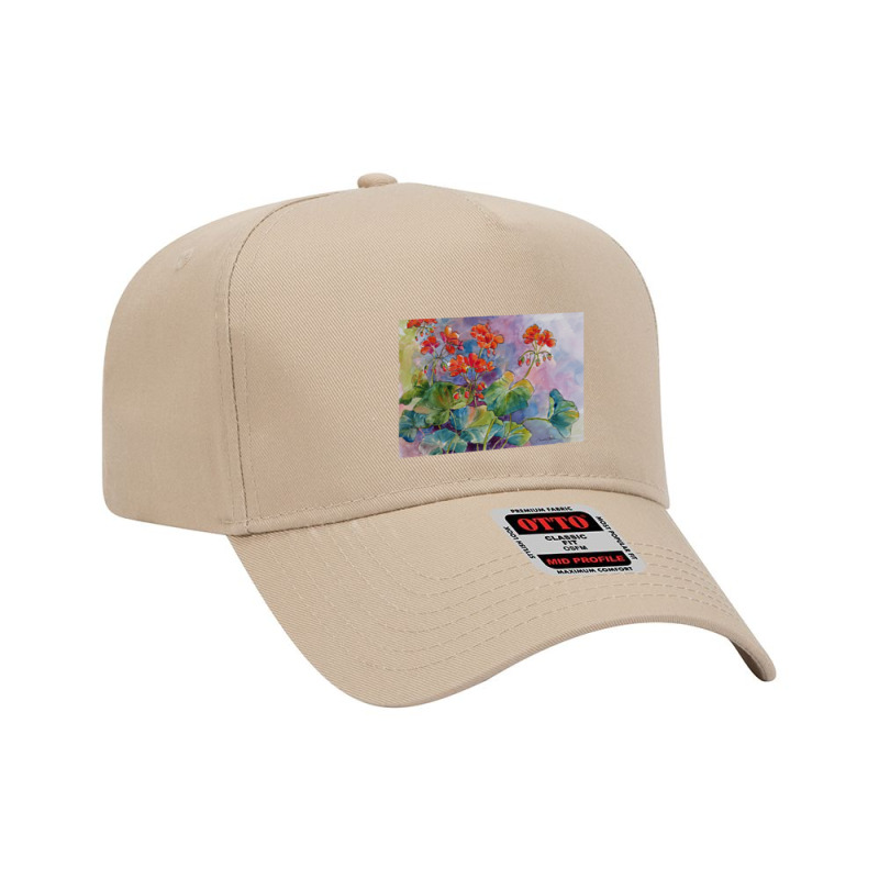 Geraniums Adjustable Baseball Cap by cm-arts | Artistshot