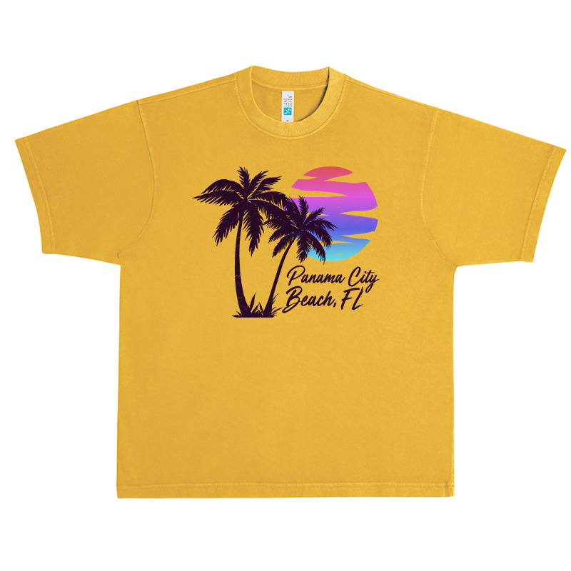 Panama City Beach Florida Vacation Trip Retro Vintage Sunset Sweatshir Urban Heavy T-shirt by cm-arts | Artistshot