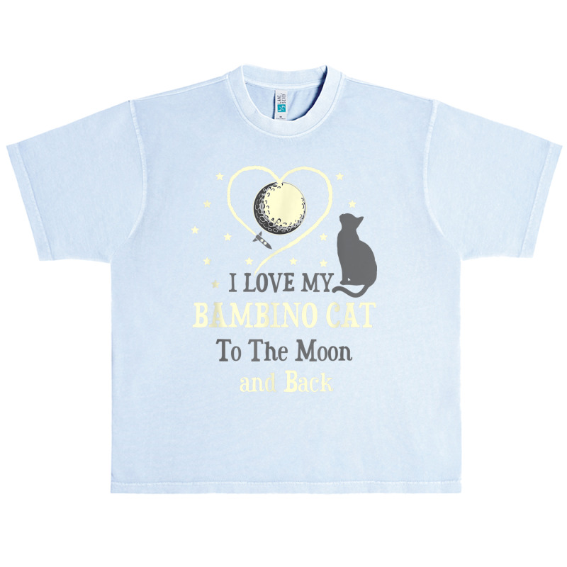 I Love My Bambino Cat To Moon Cat Lover Funny Kitten Urban Heavy T-shirt by Sombre | Artistshot