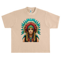 Native American Woman Indian Warrior For Women T Shirt Urban Heavy T-shirt | Artistshot