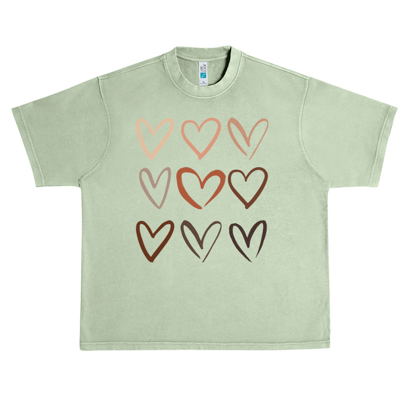 Skin Tone Hearts, Be Kind, Melanin Urban Heavy T-shirt | Artistshot