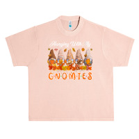 Womens Hanging With My Gnomies Five Gnomes Thanksgiving Fall Leaves V Urban Heavy T-shirt | Artistshot