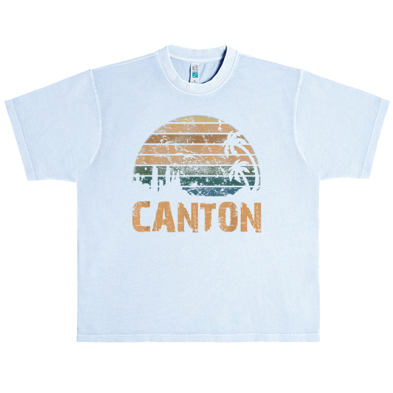 Canton Vintage Sunset Distressed Funny T Shirt Urban Heavy T-shirt | Artistshot