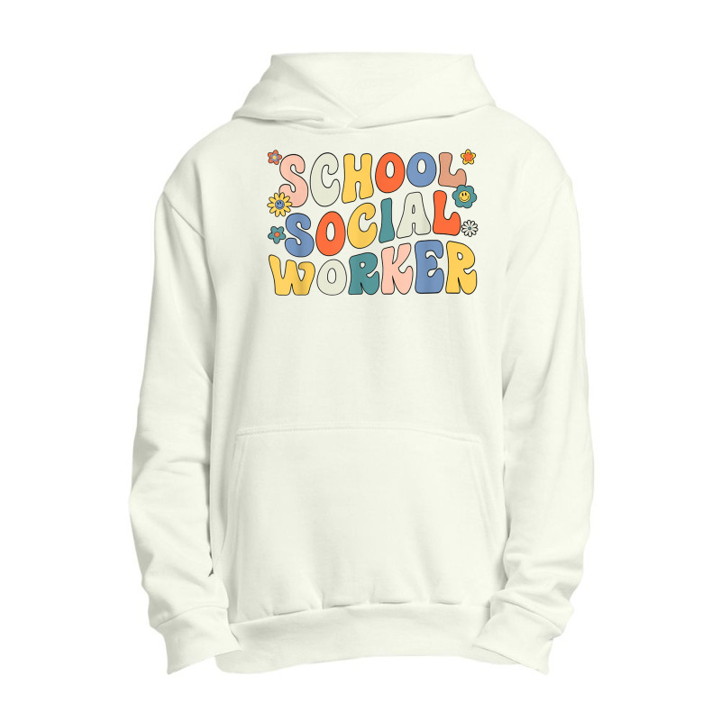 Groovy School Social Worker Coping Skills Back To School Urban Pullover Hoodie | Artistshot