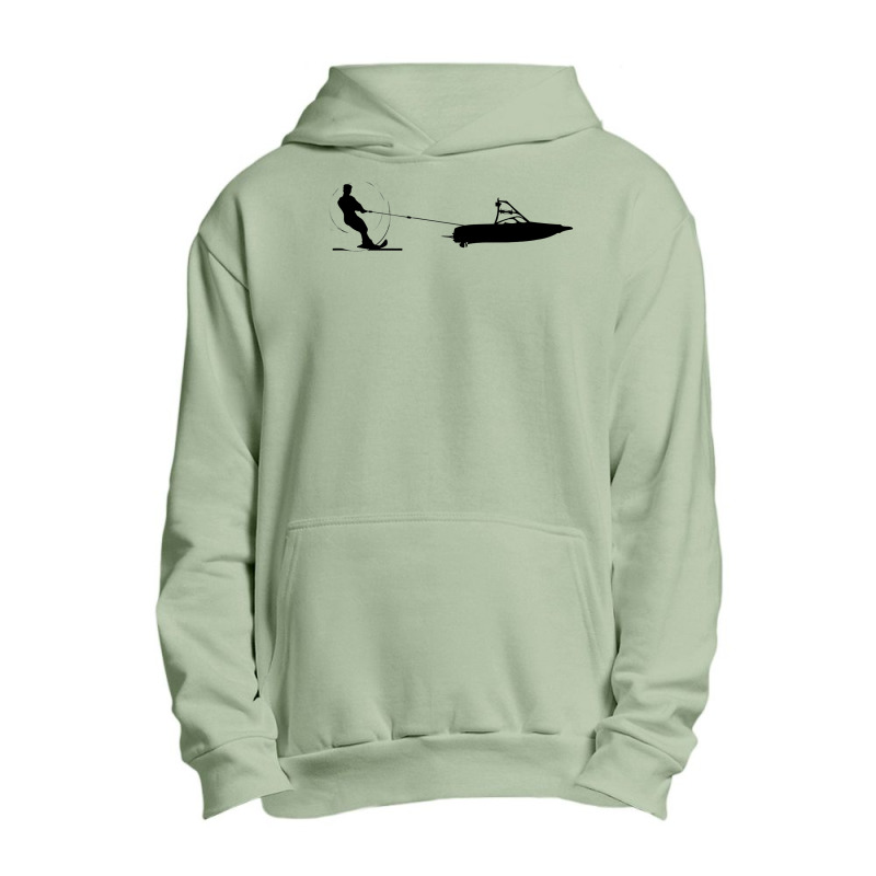 Water Ski  Water Skiing Gift For Water Skiers Urban Pullover Hoodie by cm-arts | Artistshot