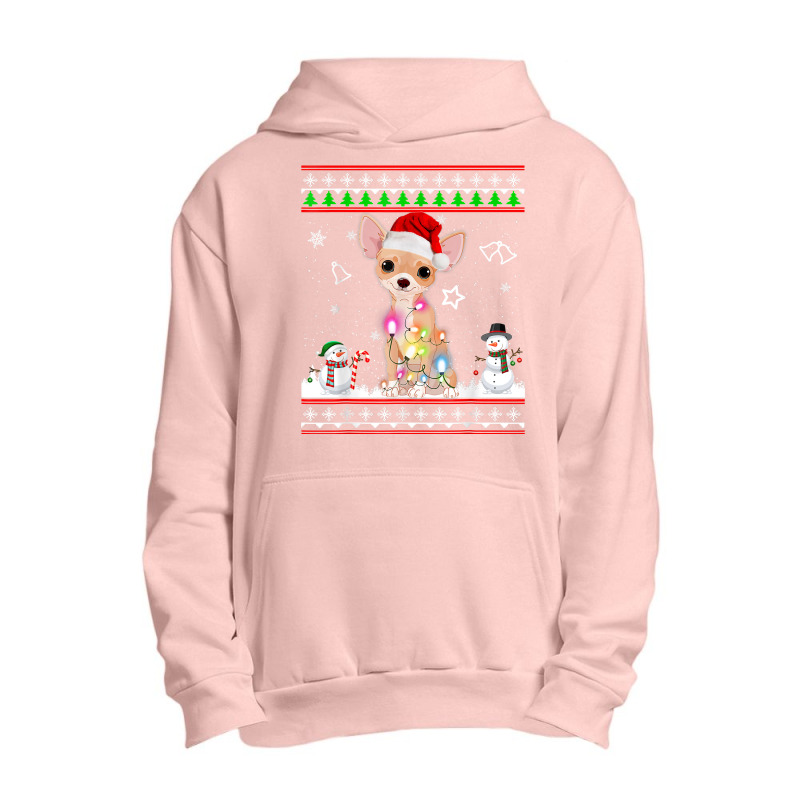 Chihuahua Christmas Dog Light Ugly Sweater Urban Pullover Hoodie | Artistshot