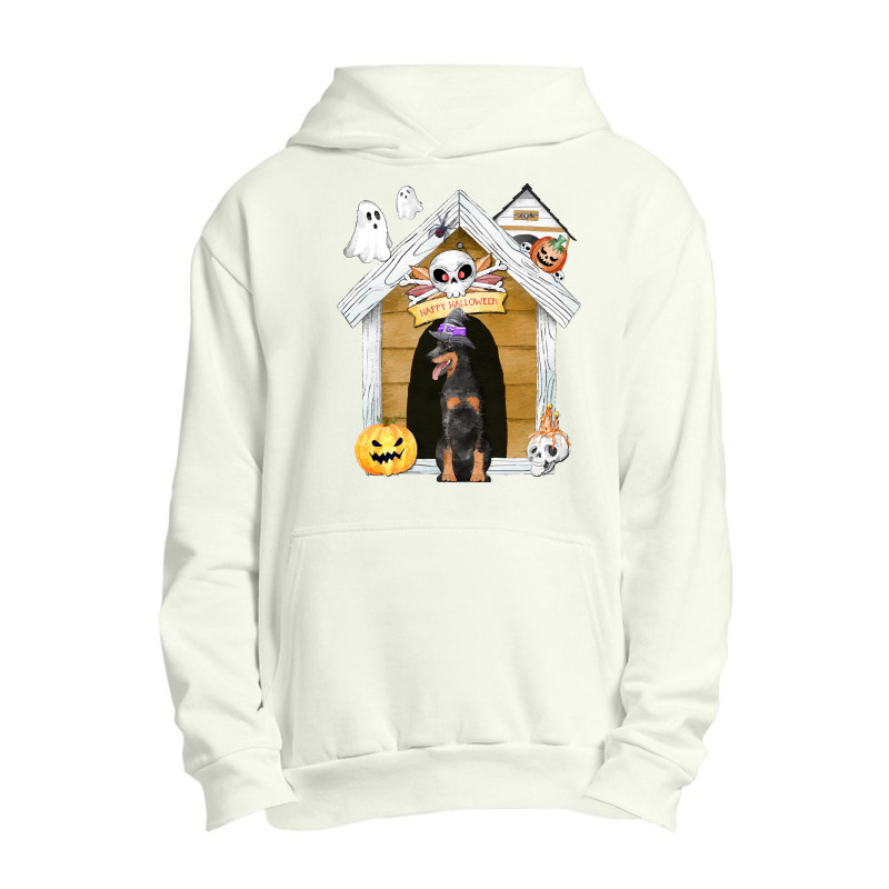 Funny Halloween Dobermann Dog T  Shirt Halloween Dobermann Dog Witch H Urban Pullover Hoodie | Artistshot