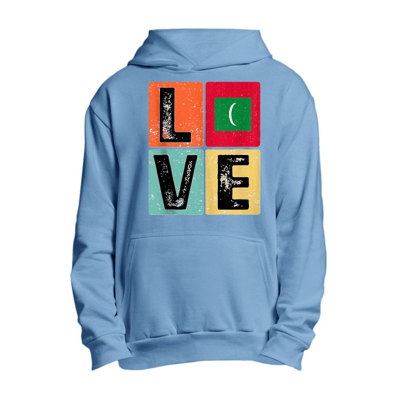 Vintage Retro I Love Maldives Flag For Maldivian Pride Gift Tank Top Urban Pullover Hoodie | Artistshot