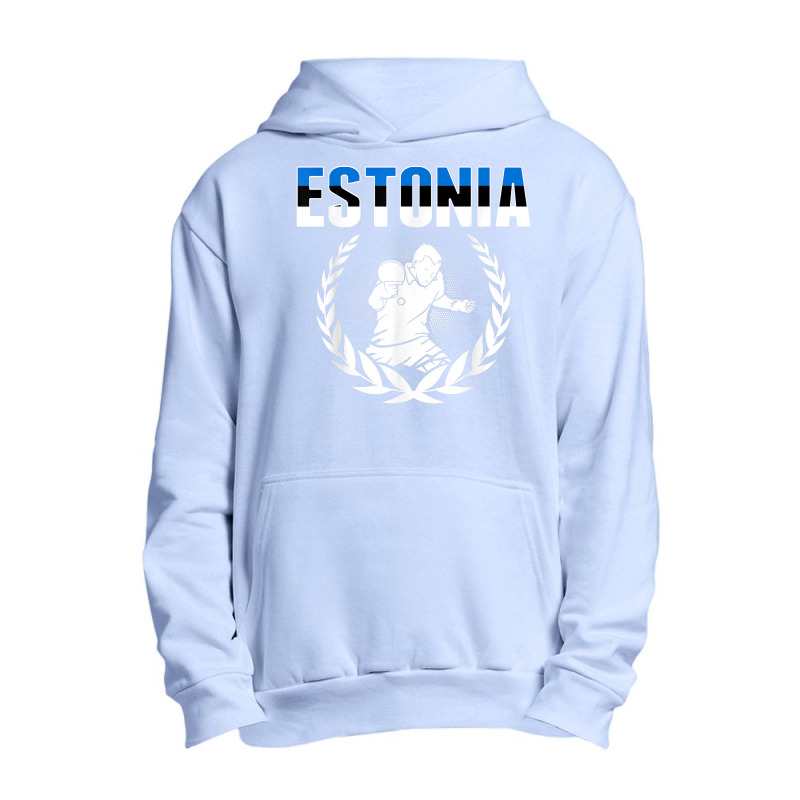 Estonia Table Tennis Fans Jersey Estonian Ping Pong Lovers Urban Pullover Hoodie | Artistshot