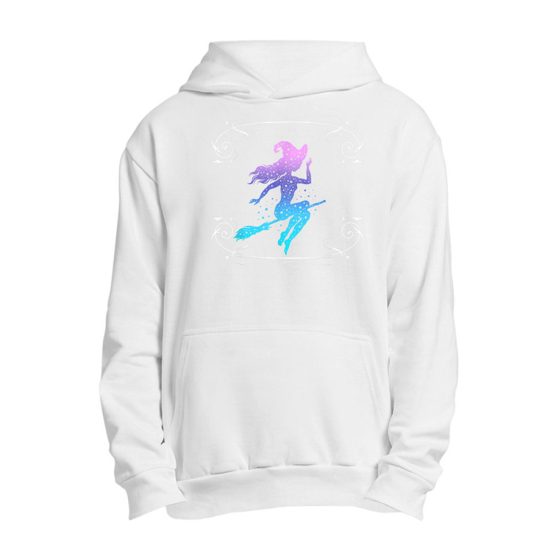 Magic Is Everywhere Witch Flying On A Broomstick Halloween Urban Pullover Hoodie | Artistshot