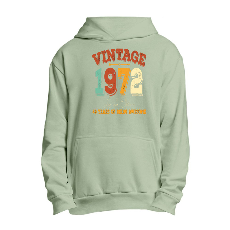 Vintage 1972, 50th Birthday Gift Urban Pullover Hoodie | Artistshot