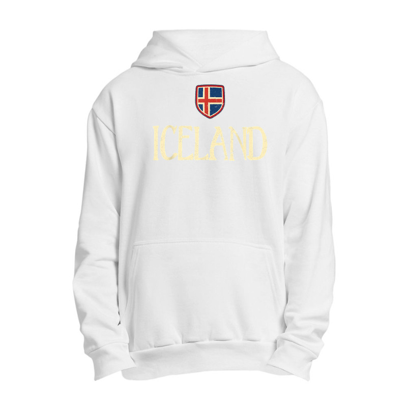 Iceland Icelandic Flag Souvenir Love Gift Urban Pullover Hoodie by JamesPlyler | Artistshot