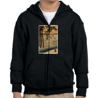 Two Bar Tailed Godwits By Ohara Koson 107088396 Youth Zipper Hoodie | Artistshot