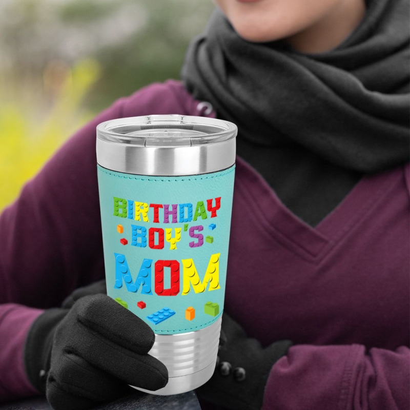 Master Builder Birthday Boy's Mom Building Bricks Blocks  Copy Leatherette Tumbler | Artistshot