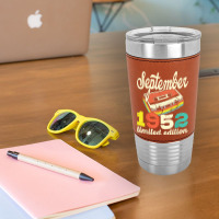 70th Birthday September 1952 Retro Cassette Limited Edition Leatherette Tumbler | Artistshot