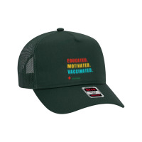 Educated Motivated Vaccinated Mesh Back Trucker Hat | Artistshot