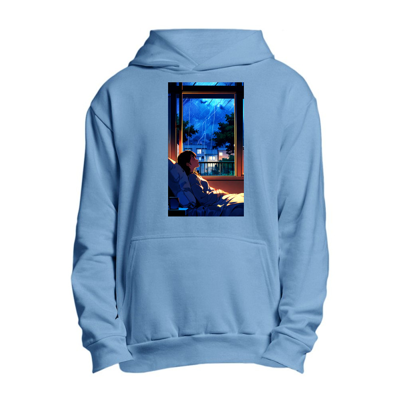 Anime Girl Lying On The Bad Urban Pullover Hoodie by DTFDOT | Artistshot