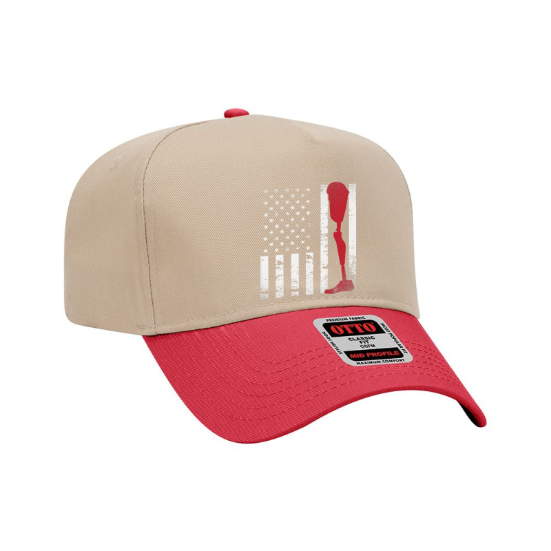 Amputee Patriotic Prosthetic Leg Flag Adjustable Baseball Cap by Graham Sanchez | Artistshot