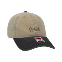 Created With A Purpose Christian Faith Men Women Dyed Cap | Artistshot