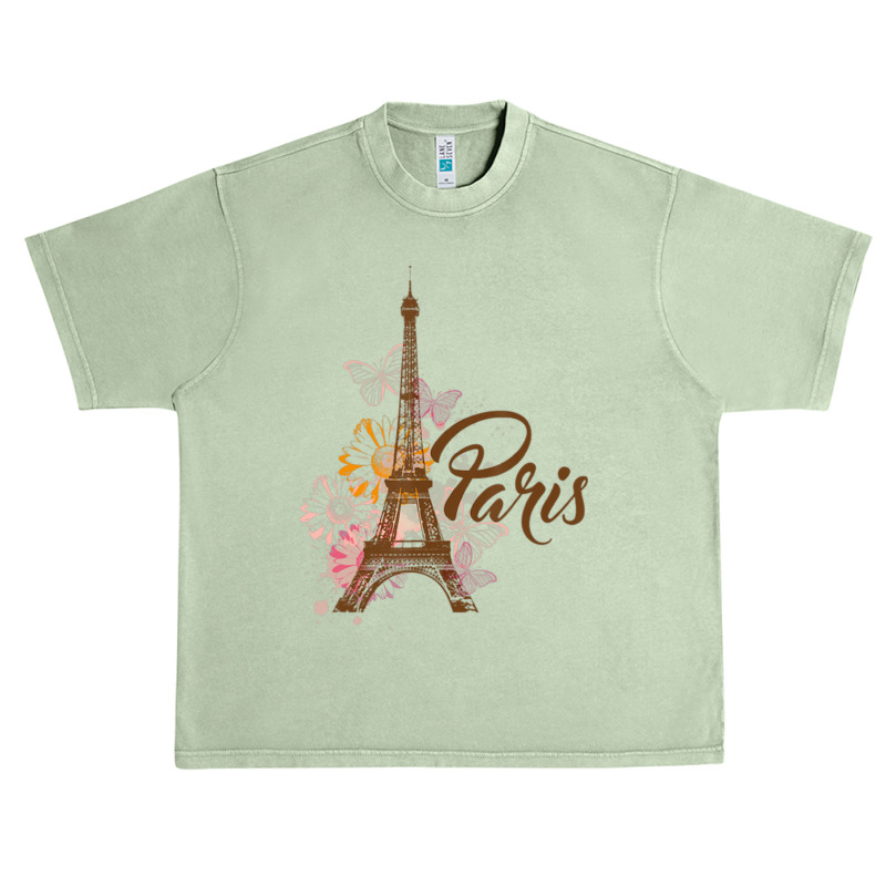 Vintage Paris I Love Travel Wanderlust Eiffel Tower Urban Heavy T-shirt by Kanmopsuk45 | Artistshot