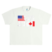 Useh Leaf Canadian American Flag Canada Usa Flag Gift Urban Heavy T-shirt | Artistshot