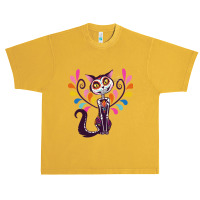 The Day Of The Dead Colored Cat Urban Heavy T-shirt | Artistshot