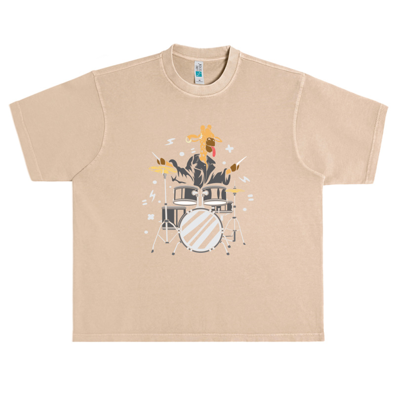 Giraffe Drummer Instrumentalist Gift Urban Heavy T-shirt by DenzelTyler | Artistshot