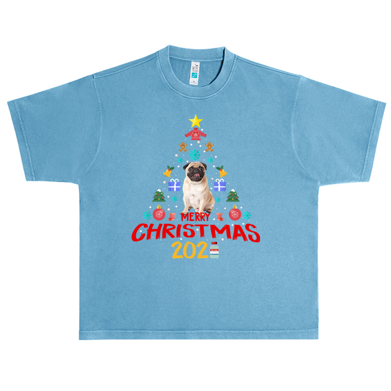 Pug Dog Merry Christmas Tree 2021 Vaccination Pug Costume Dog Lover 78 Urban Heavy T-shirt by coolquirrell | Artistshot