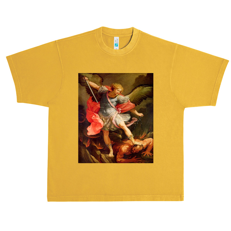 Angels Archangel Michael Defeating Satan Christian Warrior Urban Heavy T-shirt | Artistshot