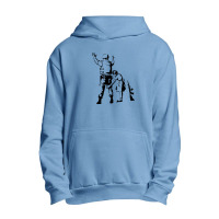 Banksy-girl-searching-soldier Urban Pullover Hoodie | Artistshot