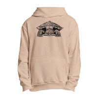 Red Eared Slider Turtle With Floral Headband Urban Pullover Hoodie | Artistshot