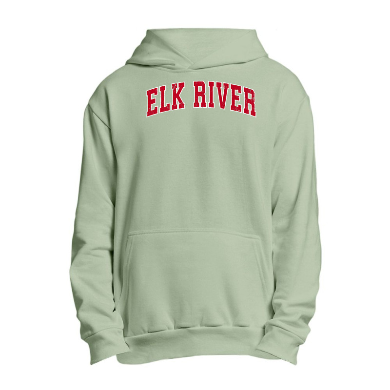 Mens Elk River Minnesota Mn Vintage Sports Design Red Design Premium T Urban Pullover Hoodie | Artistshot