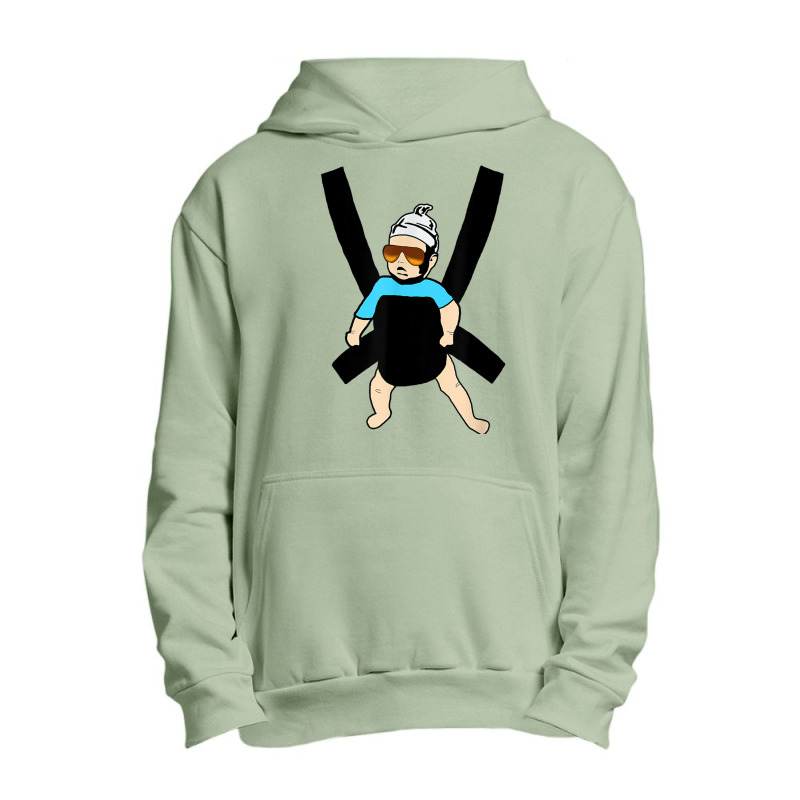 Carlos   Hangover Baby With Sunglasses In A Strap T Shirt Urban Pullover Hoodie | Artistshot