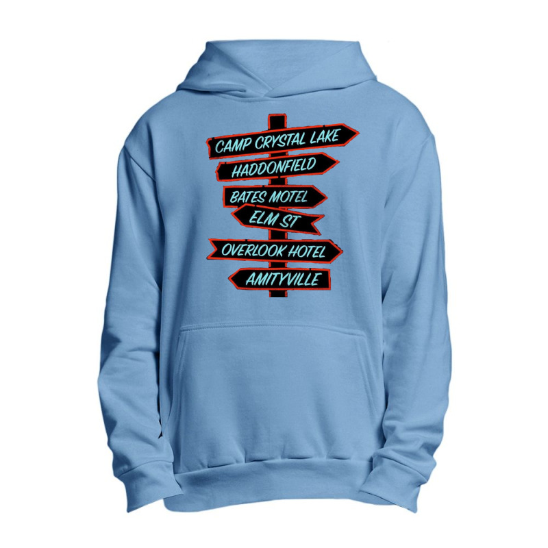 Horror Movie Location Signs Urban Pullover Hoodie by KEITHSHAPIRO | Artistshot