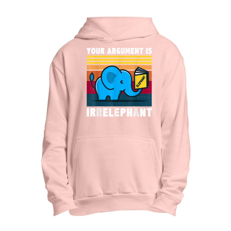 Your Argument Is Irrelephant Elephant Vintage Retro Urban Pullover Hoodie by cm-arts | Artistshot