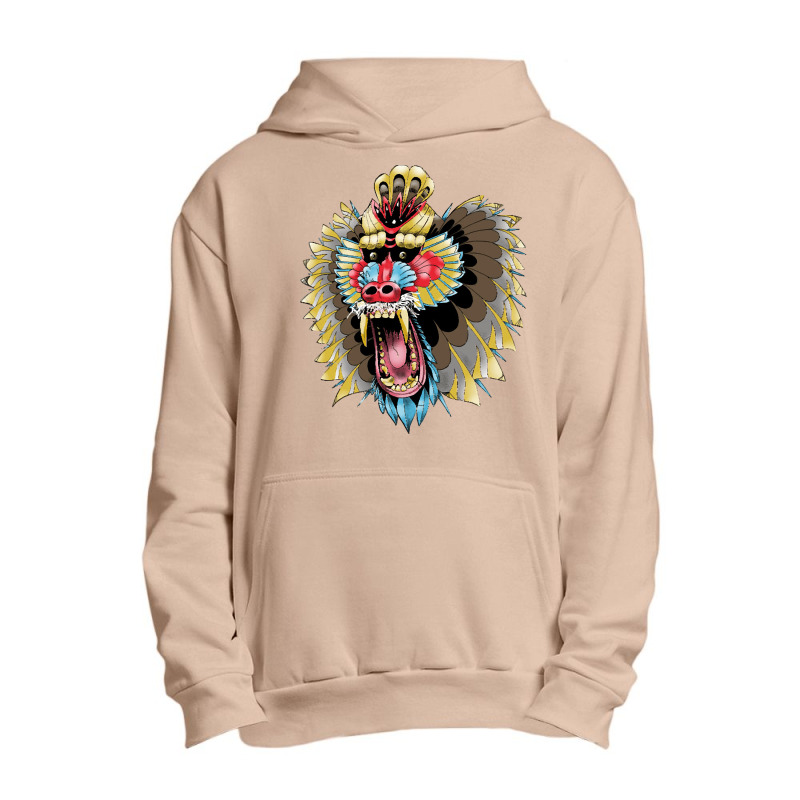 Mandrill, Mandrill Art, Mandrill Painting, Mandrill Vintage, Love Mand Urban Pullover Hoodie | Artistshot