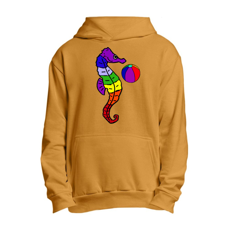 Cool Seahorse And Beach, Cool Seahorse And Beach Art,cool Seahorse And Urban Pullover Hoodie | Artistshot