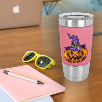 Halloween Pumpkin Witch Hat Witchcraft Costume Leatherette Tumbler | Artistshot