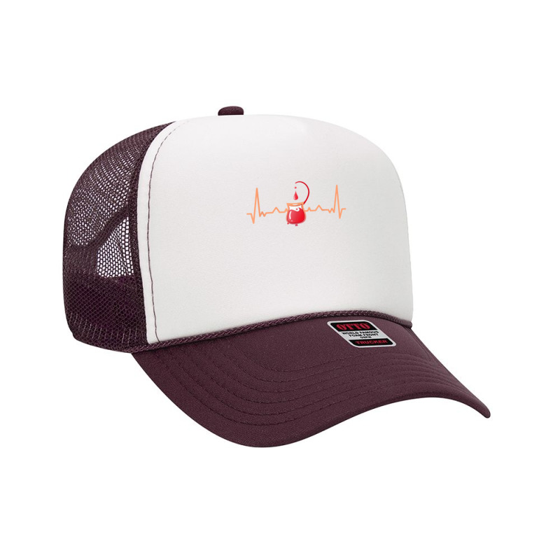 Inspiring Blood Donation Heartbeat For Blood Donors T Shirt Foam Trucker Hat by ruffelbzk | Artistshot