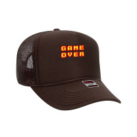 Game Over Vintage Retro Video Games Gaming Gift Arcade T Shirt Foam Trucker Hat | Artistshot