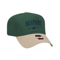 Seaford New York Ny Vintage Athletic Navy Sports Design Adjustable Baseball Cap | Artistshot