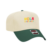 Maestra Bilingual Regalos Spanish Teacher Hola Estudiantes Long Sleeve Adjustable Baseball Cap | Artistshot